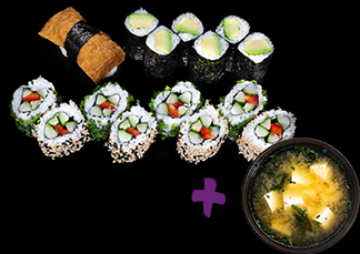 Produktbild Single Vegetarier Menü + Miso Suppe